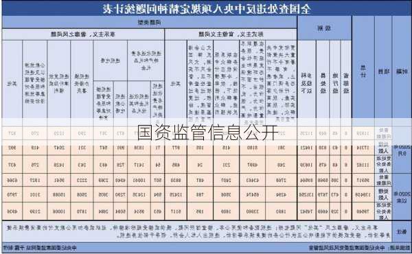 国资监管信息公开