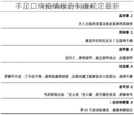 手足口病疫情报告制度规定最新