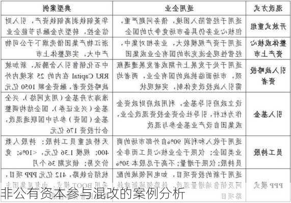 非公有资本参与混改的案例分析