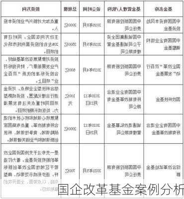 国企改革基金案例分析