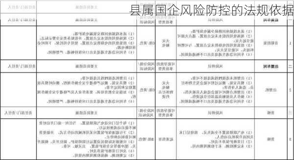 县属国企风险防控的法规依据