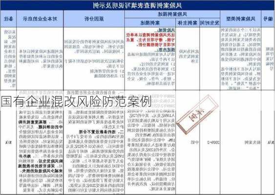 国有企业混改风险防范案例