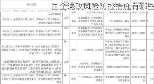 国企混改风险防控措施有哪些