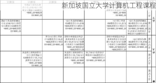 新加坡国立大学计算机工程课程