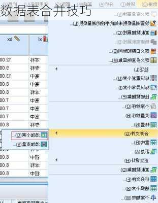 数据表合并技巧