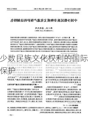 少数民族文化权利的国际保护