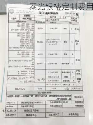 泰光银楼定制费用