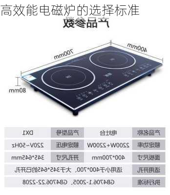 高效能电磁炉的选择标准