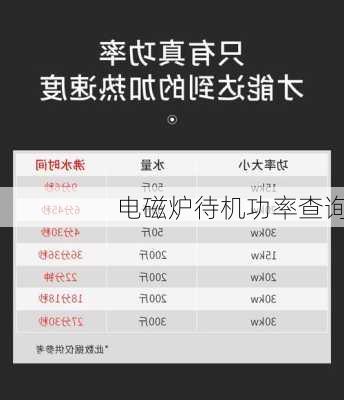 电磁炉待机功率查询