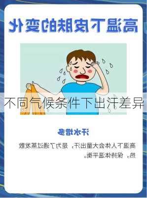 不同气候条件下出汗差异