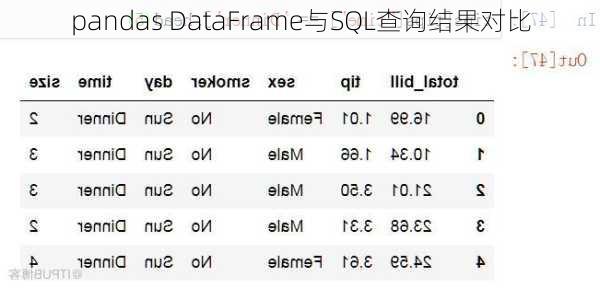 pandas DataFrame与SQL查询结果对比