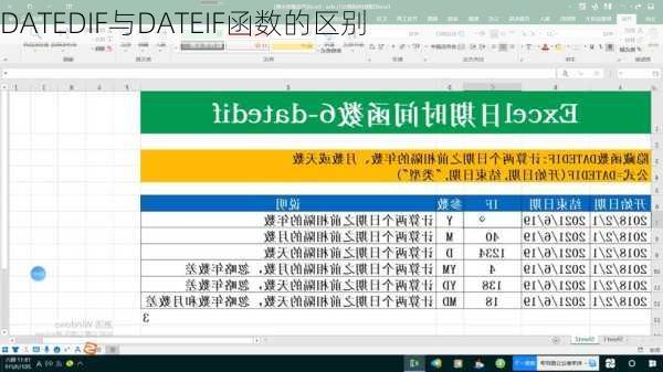 DATEDIF与DATEIF函数的区别