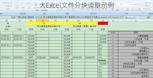 大Excel文件分块读取示例