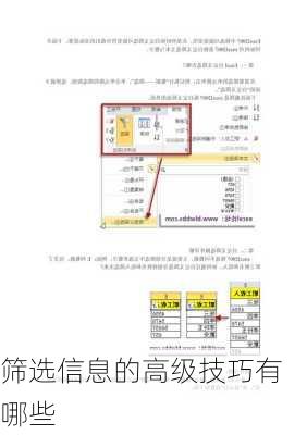 筛选信息的高级技巧有哪些