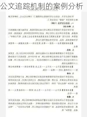 公文追踪机制的案例分析