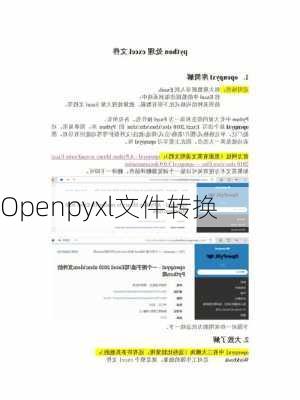 Openpyxl文件转换