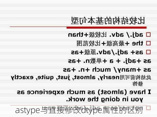 astype与直接修改dtype属性的区别