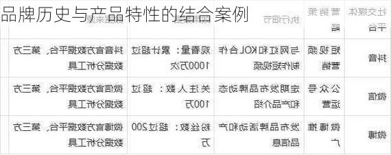 品牌历史与产品特性的结合案例