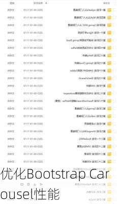 优化Bootstrap Carousel性能