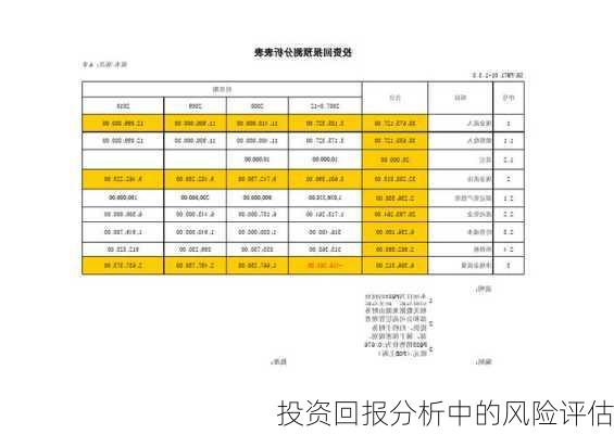 投资回报分析中的风险评估