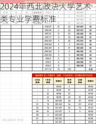 2024年西北政法大学艺术类专业学费标准