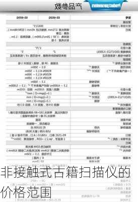 非接触式古籍扫描仪的价格范围