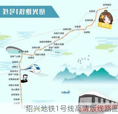 绍兴地铁1号线高清版线路图