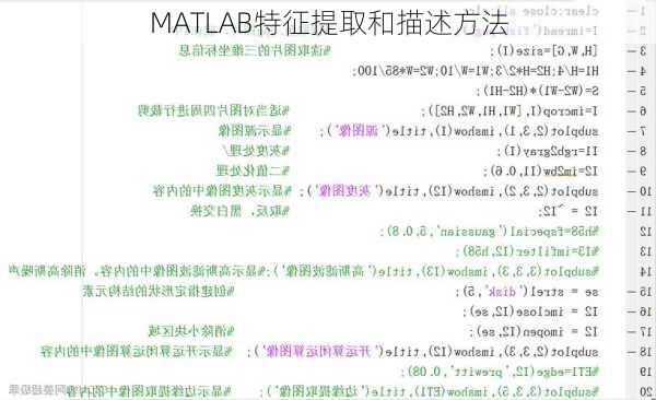 MATLAB特征提取和描述方法