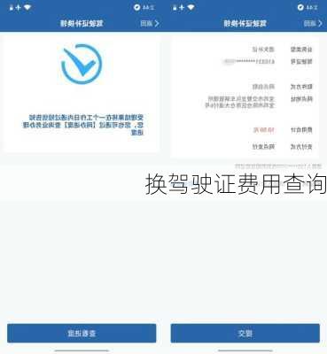 换驾驶证费用查询