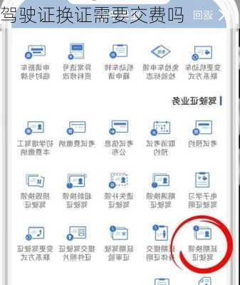 驾驶证换证需要交费吗