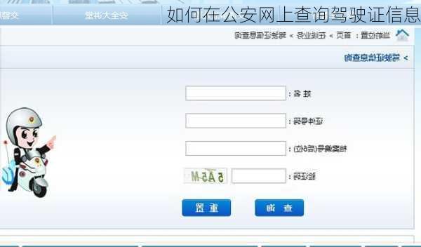 如何在公安网上查询驾驶证信息