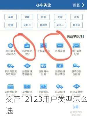交管12123用户类型怎么选