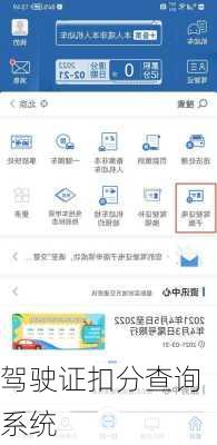 驾驶证扣分查询系统