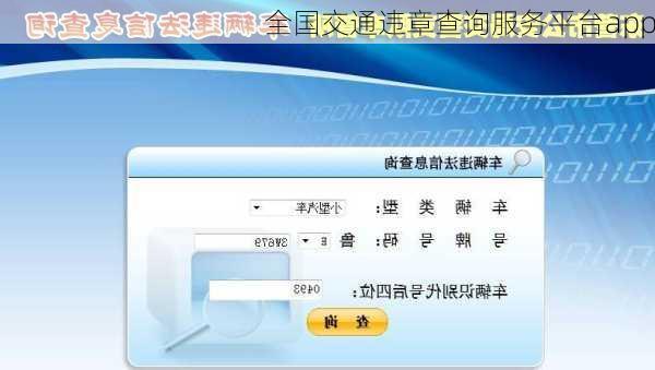 全国交通违章查询服务平台app