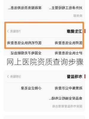 网上医院资质查询步骤