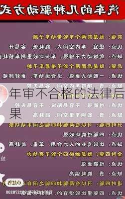 年审不合格的法律后果