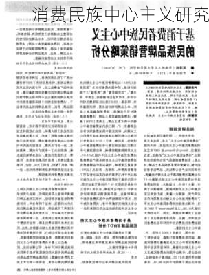 消费民族中心主义研究