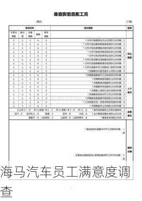 海马汽车员工满意度调查