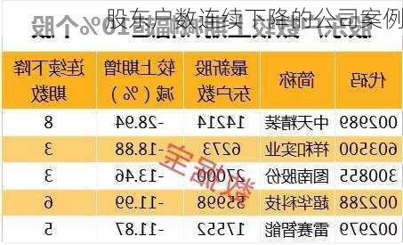 股东户数连续下降的公司案例