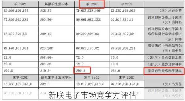 新联电子市场竞争力评估