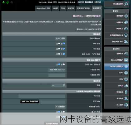 网卡设备的高级选项