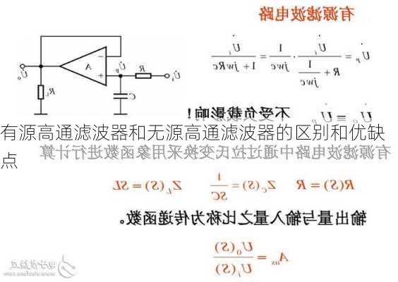 有源高通滤波器和无源高通滤波器的区别和优缺点