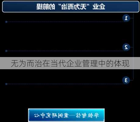 无为而治在当代企业管理中的体现