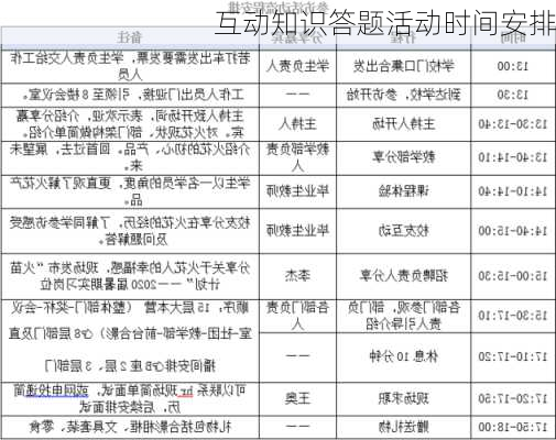 互动知识答题活动时间安排