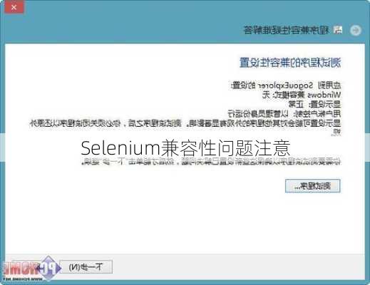 Selenium兼容性问题注意