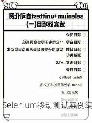 Selenium移动测试案例编写