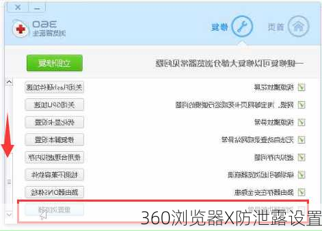 360浏览器X防泄露设置
