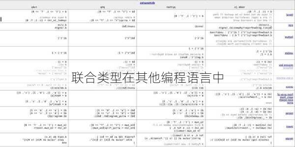 联合类型在其他编程语言中