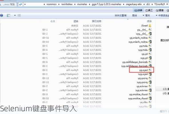 Selenium键盘事件导入