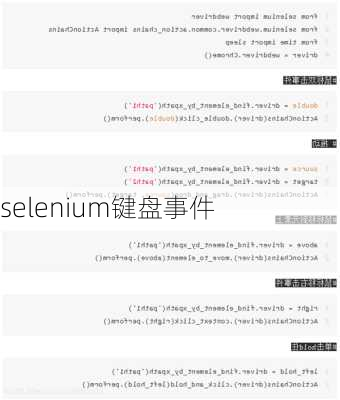 selenium键盘事件